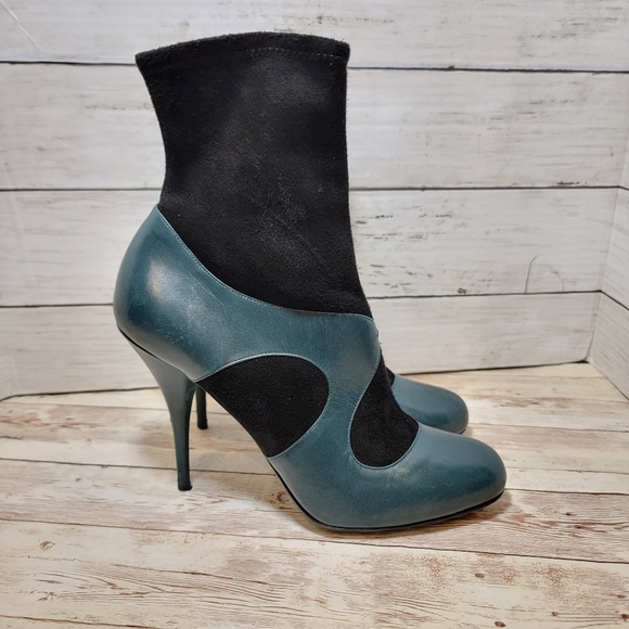 Miu Miu blue & black sock boots - Picture 3 of 15